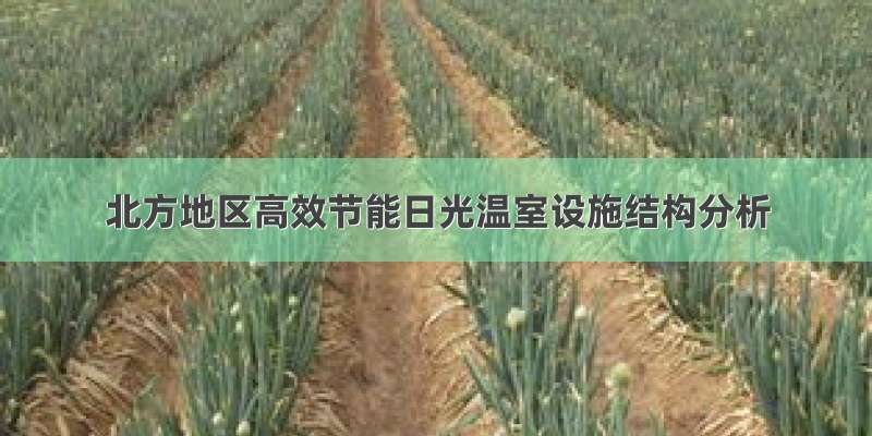 北方地区高效节能日光温室设施结构分析